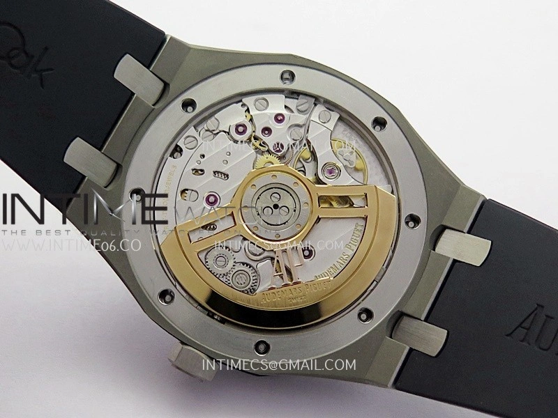 Royal Oak 41mm 15510 SS DDF 1:1 Best Edition Blue Dial On Blue Rubber Strap Super Clone DD4302