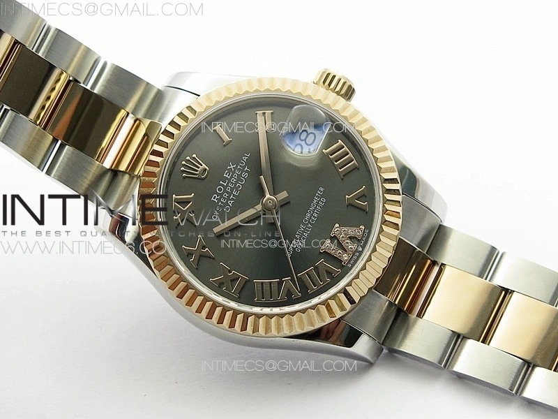 DateJust 31mm 178271 SS RG APSF Best Edition Gray Dial Roman Markers on Oyster Bracelet A2824