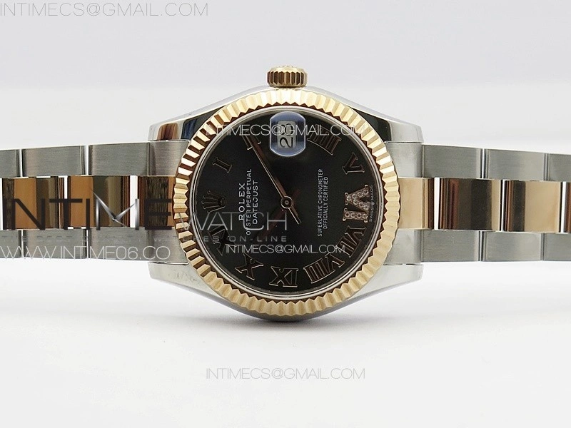 DateJust 31mm 178271 SS RG APSF Best Edition Gray Dial Roman Markers on Oyster Bracelet A2824