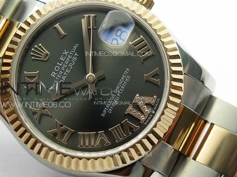 DateJust 31mm 178271 SS RG APSF Best Edition Gray Dial Roman Markers on Oyster Bracelet A2824