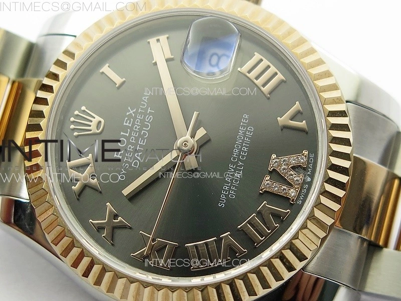 DateJust 31mm 178271 SS RG APSF Best Edition Gray Dial Roman Markers on Oyster Bracelet A2824