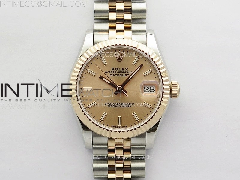 DateJust 31mm 178271 SS RG APSF Best Edition RG Dial Sticks Markers on Jubilee Bracelet A2824