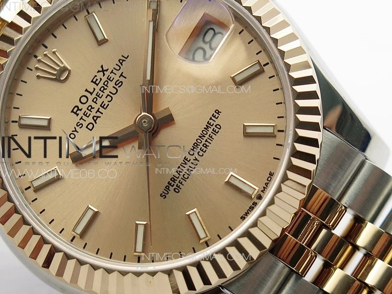 DateJust 31mm 178271 SS RG APSF Best Edition RG Dial Sticks Markers on Jubilee Bracelet A2824