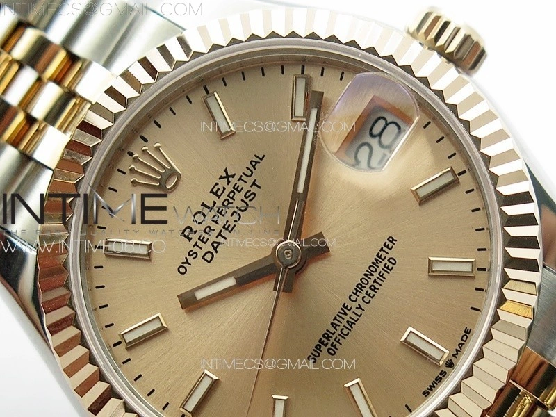 DateJust 31mm 178271 SS RG APSF Best Edition RG Dial Sticks Markers on Jubilee Bracelet A2824