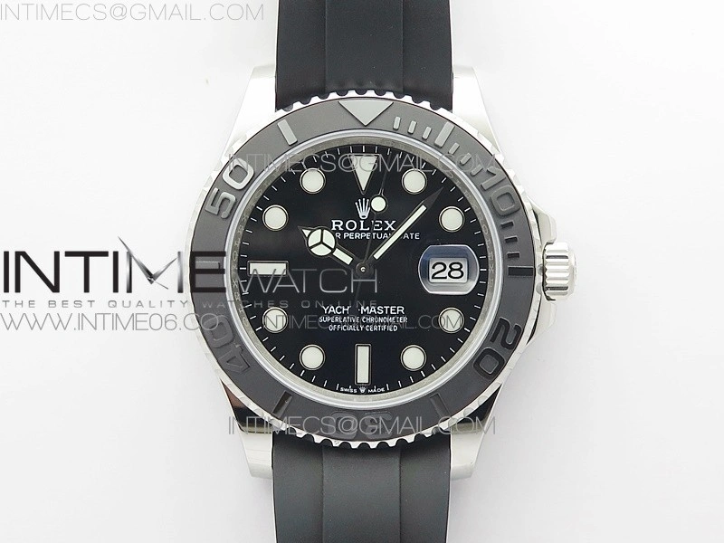 Yacht-Master 42mm 226659 3EF 1:1 Best Edition 3D Black Ceramic Bezel on Black Rubber Strap VS3235