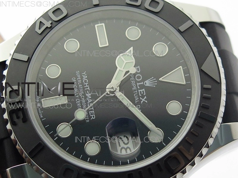 Yacht-Master 42mm 226659 3EF 1:1 Best Edition 3D Black Ceramic Bezel on Black Rubber Strap VS3235