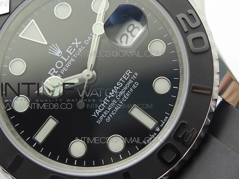 Yacht-Master 42mm 226659 3EF 1:1 Best Edition 3D Black Ceramic Bezel on Black Rubber Strap VS3235