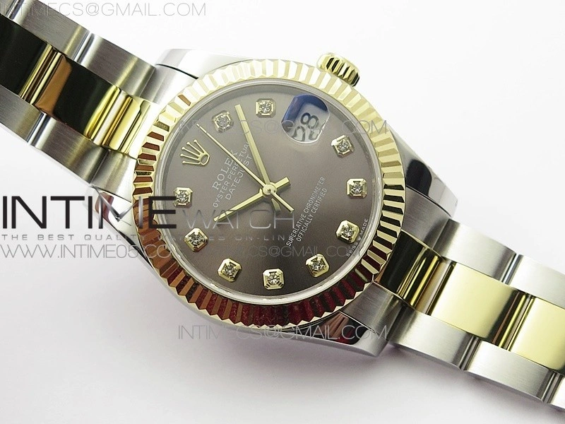 Datejust 31mm 278273 SS YG BP Best Edition Gray Diamonds Markers Dial on SS YG Oyster Bracelet