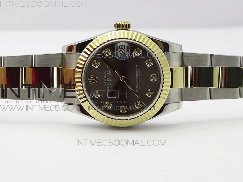 Datejust 31mm 278273 SS YG BP Best Edition Gray Diamonds Markers Dial on SS YG Oyster Bracelet