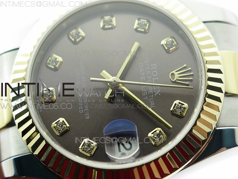 Datejust 31mm 278273 SS YG BP Best Edition Gray Diamonds Markers Dial on SS YG Oyster Bracelet