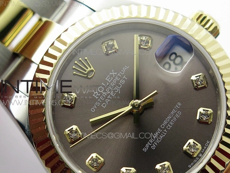 Datejust 31mm 278273 SS YG BP Best Edition Gray Diamonds Markers Dial on SS YG Oyster Bracelet