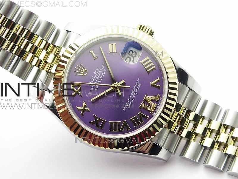 Datejust 31mm 278273 SS YG BP Best Edition Purple Roman Markers Dial on SS YG Jubilee Bracelet