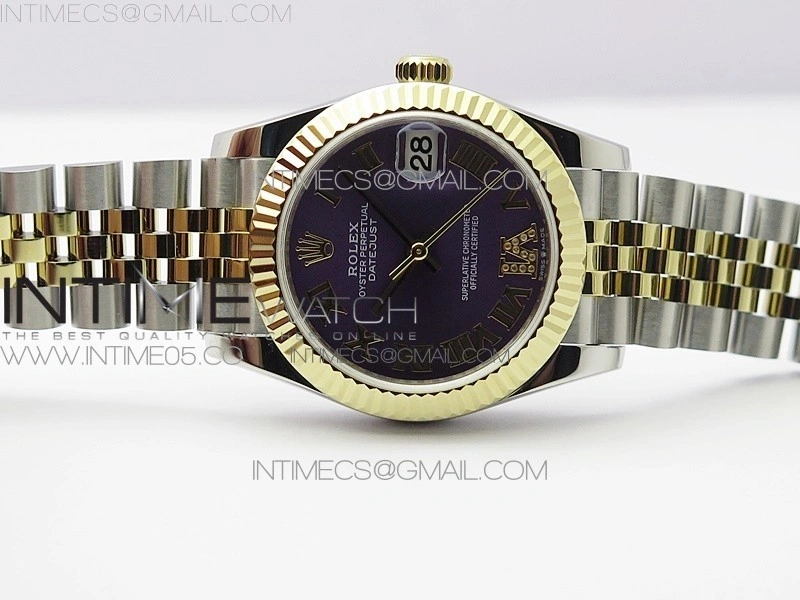 Datejust 31mm 278273 SS YG BP Best Edition Purple Roman Markers Dial on SS YG Jubilee Bracelet