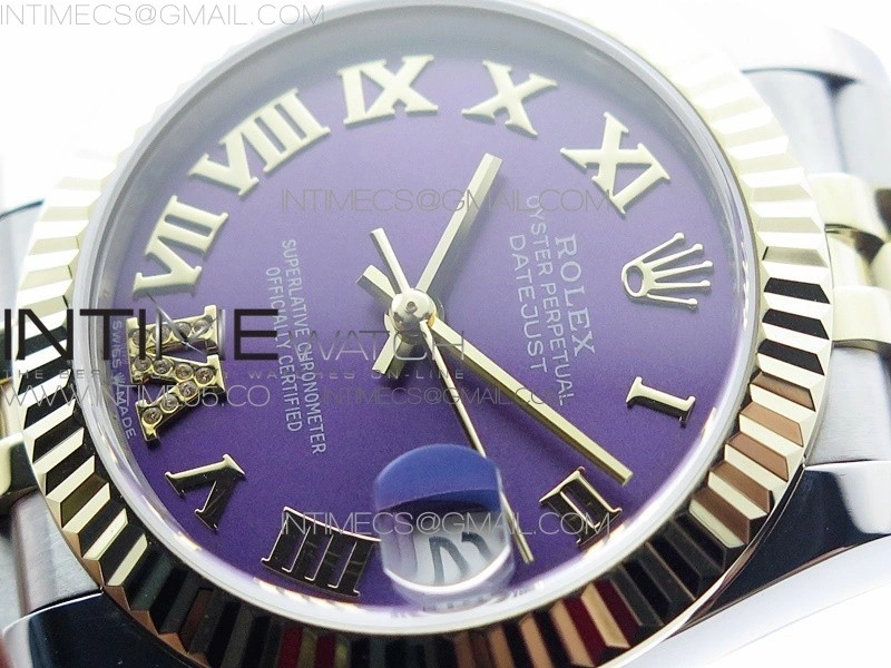Datejust 31mm 278273 SS YG BP Best Edition Purple Roman Markers Dial on SS YG Jubilee Bracelet