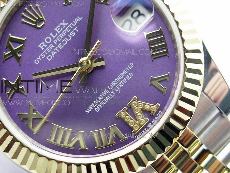 Datejust 31mm 278273 SS YG BP Best Edition Purple Roman Markers Dial on SS YG Jubilee Bracelet