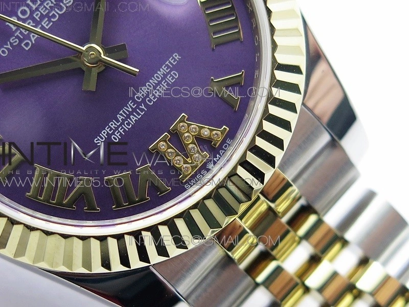 Datejust 31mm 278273 SS YG BP Best Edition Purple Roman Markers Dial on SS YG Jubilee Bracelet