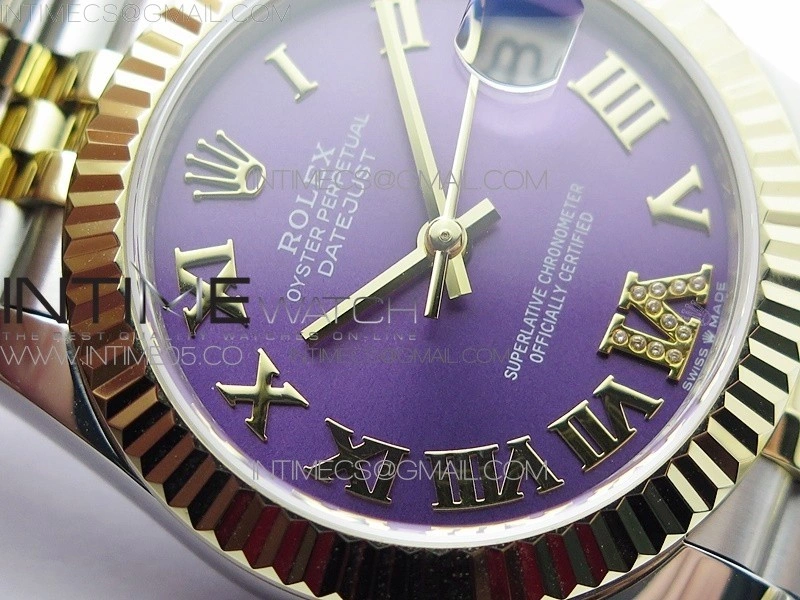 Datejust 31mm 278273 SS YG BP Best Edition Purple Roman Markers Dial on SS YG Jubilee Bracelet