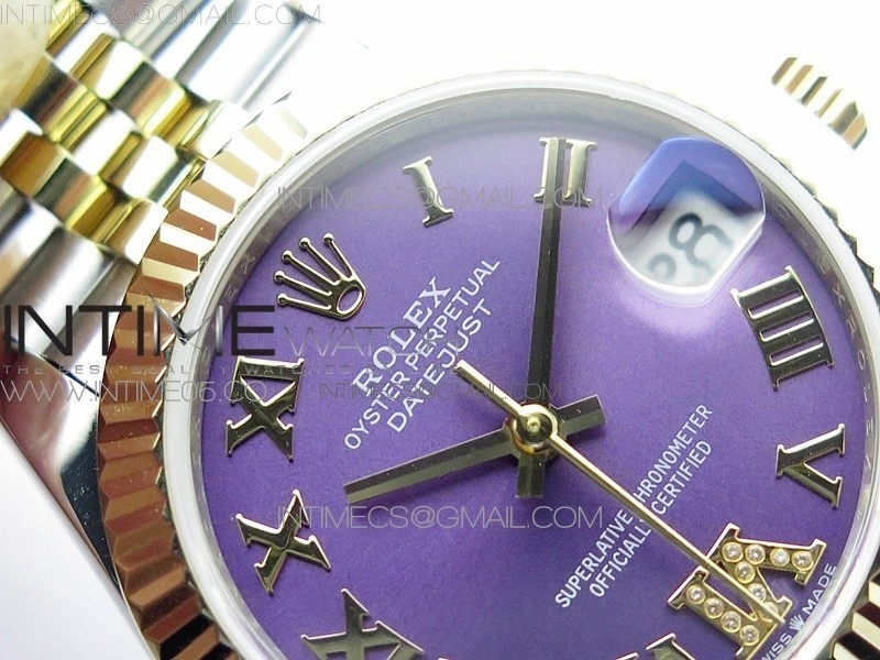 Datejust 31mm 278273 SS YG BP Best Edition Purple Roman Markers Dial on SS YG Jubilee Bracelet