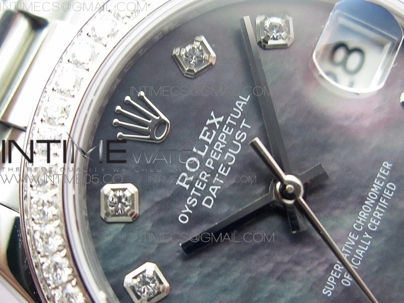 Datejust 31mm 278275 SS Crystal bezel BP Best Edition Gray MOP Dial on SS President Bracelet