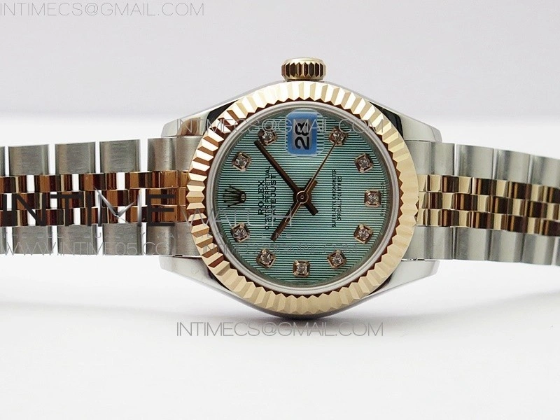 Datejust 28mm 279173 SS RG BP Best Edition Blue Texture Dial on SS RG Jubilee Bracelet ETA2671