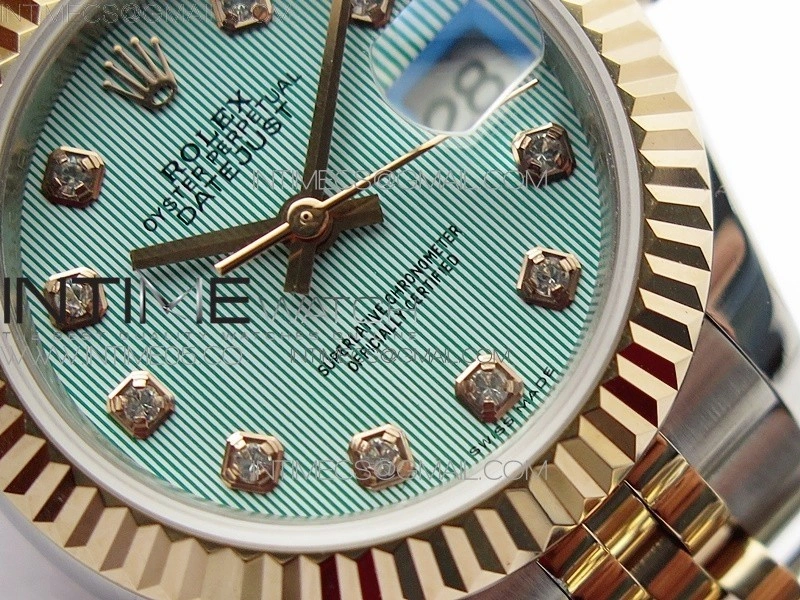 Datejust 28mm 279173 SS RG BP Best Edition Blue Texture Dial on SS RG Jubilee Bracelet ETA2671