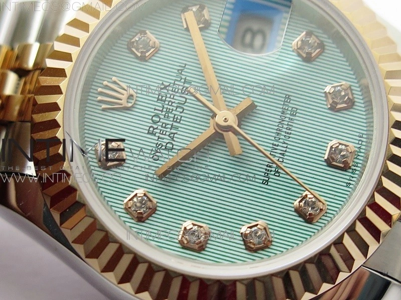 Datejust 28mm 279173 SS RG BP Best Edition Blue Texture Dial on SS RG Jubilee Bracelet ETA2671