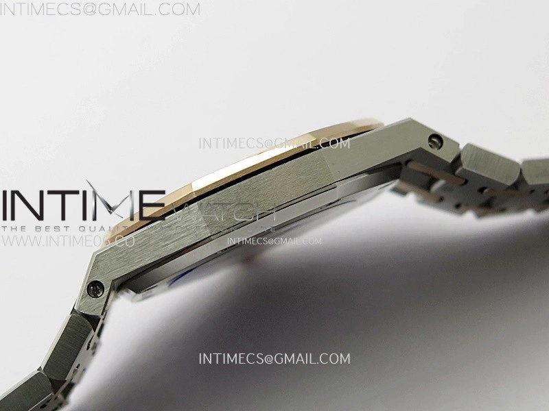 Lady Royal Oak 33mm 67651 SS RG ZF 1:1 Best Edition Silver Textured Dial on SS Bracelet RONDA Quartz