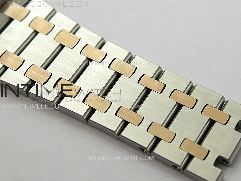 Lady Royal Oak 33mm 67651 SS RG ZF 1:1 Best Edition Silver Textured Dial on SS Bracelet RONDA Quartz