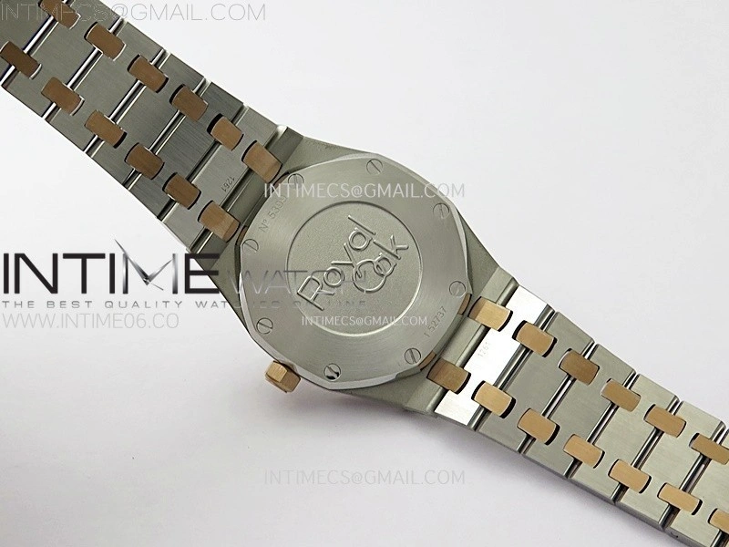 Lady Royal Oak 33mm 67651 SS RG ZF 1:1 Best Edition Silver Textured Dial on SS Bracelet RONDA Quartz