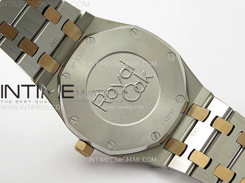 Lady Royal Oak 33mm 67651 SS RG ZF 1:1 Best Edition Silver Textured Dial on SS Bracelet RONDA Quartz