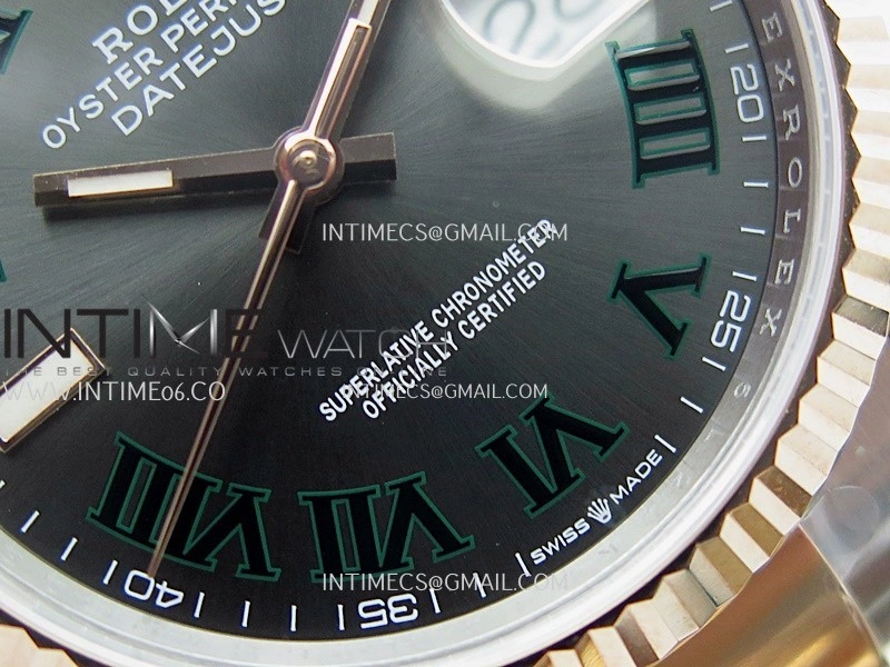 DateJust 126233 36mm 904L SS RG AR+F 1:1 Best Edition Gray Dial Roman Marker On Oyster Bracelet DD3235