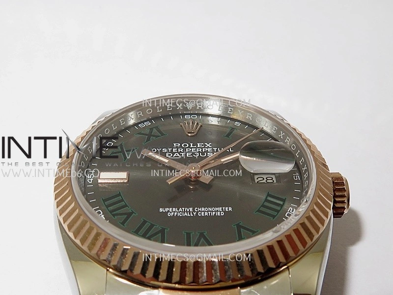 DateJust 126233 36mm 904L SS RG AR+F 1:1 Best Edition Gray Dial Roman Marker On Oyster Bracelet DD3235