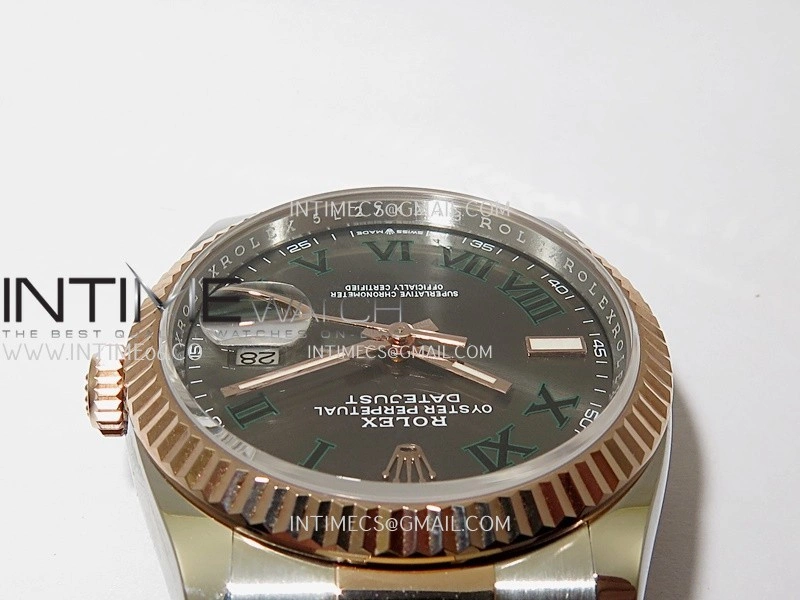 DateJust 126233 36mm 904L SS RG AR+F 1:1 Best Edition Gray Dial Roman Marker On Oyster Bracelet DD3235