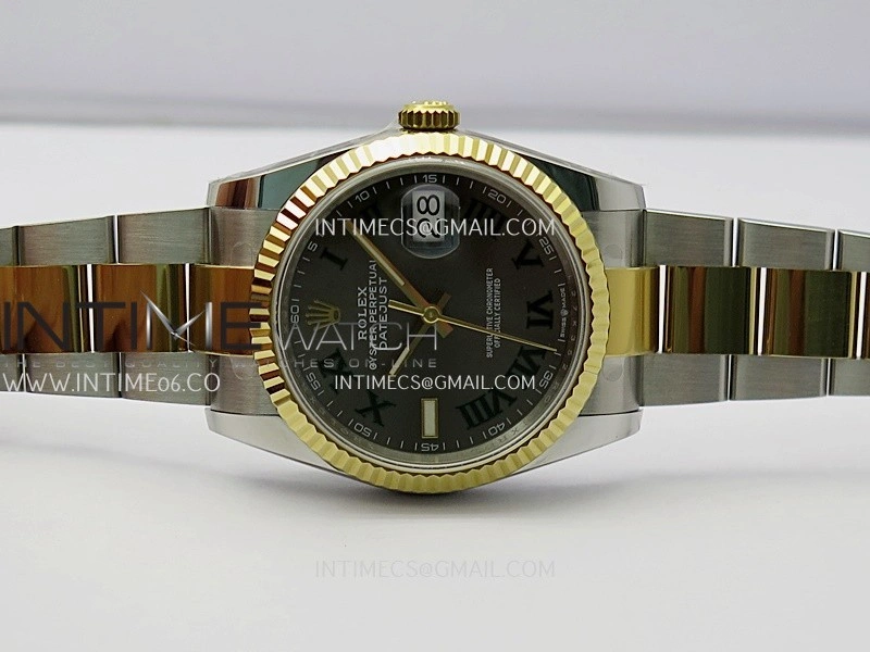 DateJust 126233 36mm 904L SS YG AR+F 1:1 Best Edition Gray Dial Roman Marker On Oyster Bracelet DD3235