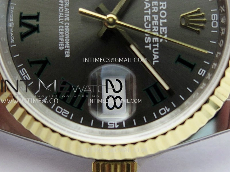 DateJust 126233 36mm 904L SS YG AR+F 1:1 Best Edition Gray Dial Roman Marker On Oyster Bracelet DD3235