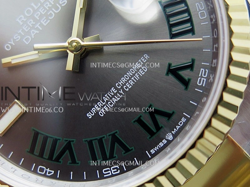 DateJust 126233 36mm 904L SS YG AR+F 1:1 Best Edition Gray Dial Roman Marker On Oyster Bracelet DD3235