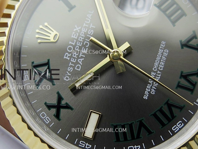 DateJust 126233 36mm 904L SS YG AR+F 1:1 Best Edition Gray Dial Roman Marker On Oyster Bracelet DD3235