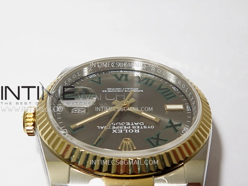DateJust 126233 36mm 904L SS YG AR+F 1:1 Best Edition Gray Dial Roman Marker On Oyster Bracelet DD3235
