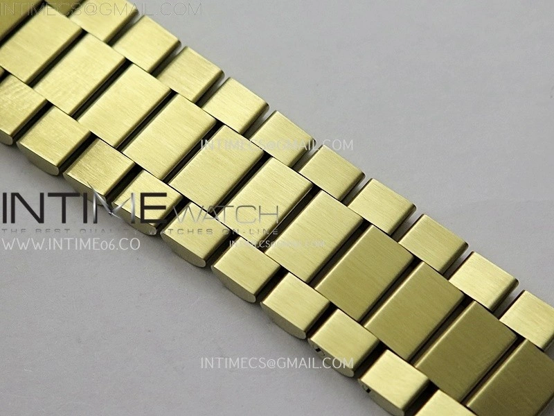 Day Date 228238 40mm 904L YG QF Gain Weight Black Dial T Dia Markers on YG President Bracelet A2836