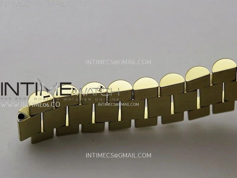 Day Date 228238 40mm 904L YG QF Gain Weight Green Dial Roman Markers on YG President Bracelet A2836