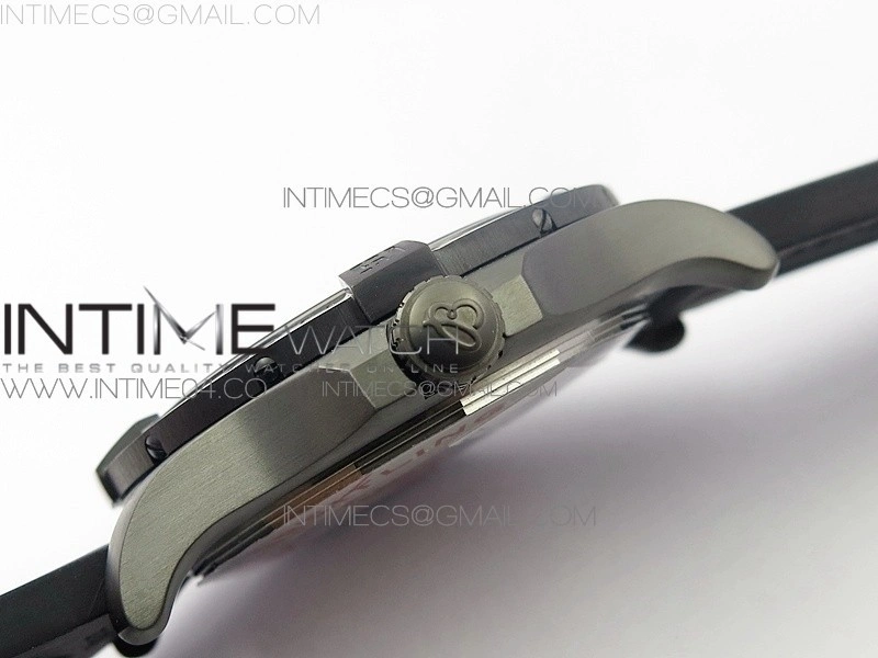 Avenger BlackBird 44mm DLC GF 1:1 Best Edition Titanium Case Black Dial On Black Rubber Strap A2824 V4