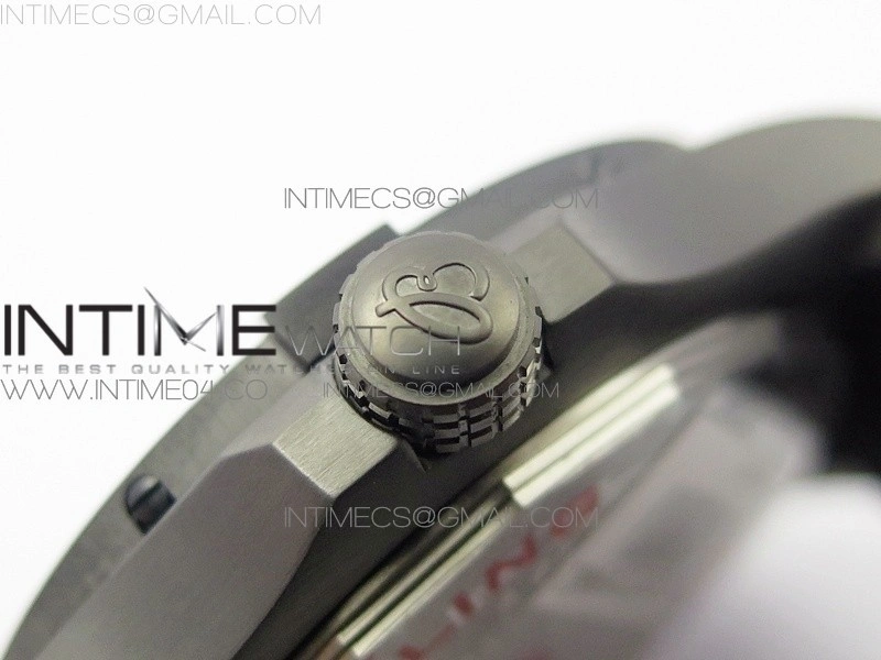 Avenger BlackBird 44mm DLC GF 1:1 Best Edition Titanium Case Black Dial On Black Rubber Strap A2824 V4