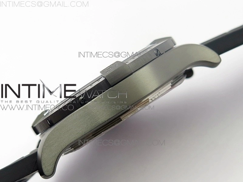 Avenger BlackBird 44mm DLC GF 1:1 Best Edition Titanium Case Black Dial On Black Rubber Strap A2824 V4