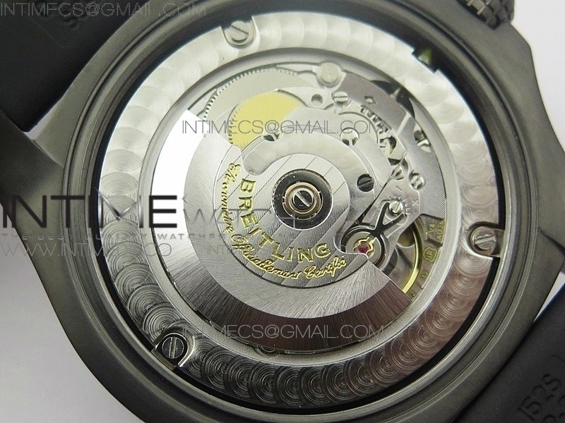Avenger BlackBird 44mm DLC GF 1:1 Best Edition Titanium Case Black Dial On Black Rubber Strap A2824 V4