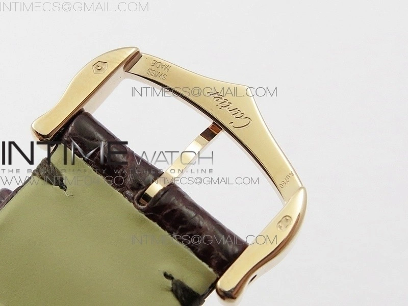 Tank Solo Ladies 25mm Dia Bezel RG AF 1:1 Best Edition White Dial on Brown Leather Strap Ronda Quartz