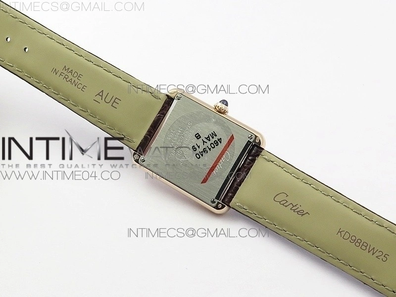 Tank Solo Ladies 25mm Dia Bezel RG AF 1:1 Best Edition White Dial on Brown Leather Strap Ronda Quartz