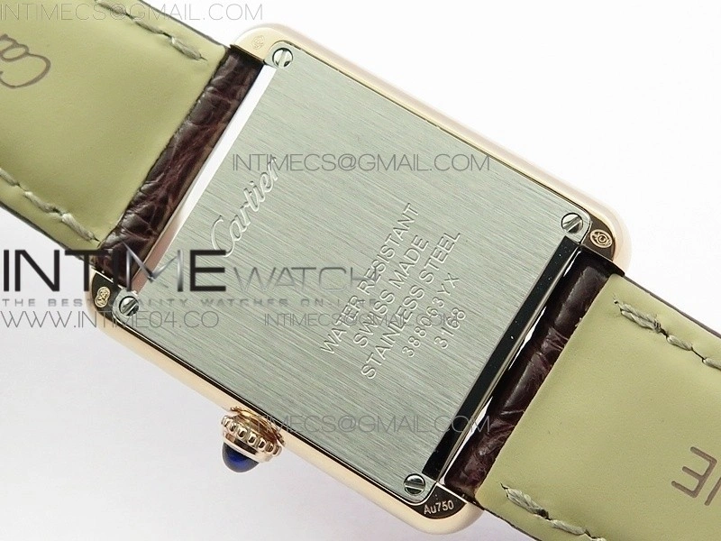 Tank Solo Ladies 25mm Dia Bezel RG AF 1:1 Best Edition White Dial on Brown Leather Strap Ronda Quartz