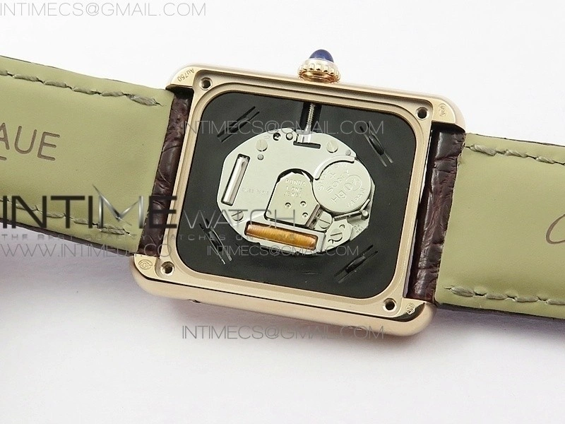 Tank Solo Ladies 25mm Dia Bezel RG AF 1:1 Best Edition White Dial on Brown Leather Strap Ronda Quartz