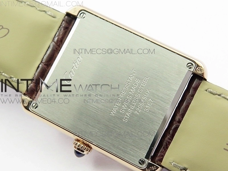 Tank Solo Ladies 28mm Dia Bezel RG AF 1:1 Best Edition White Dial on Brown Leather Strap Ronda Quartz