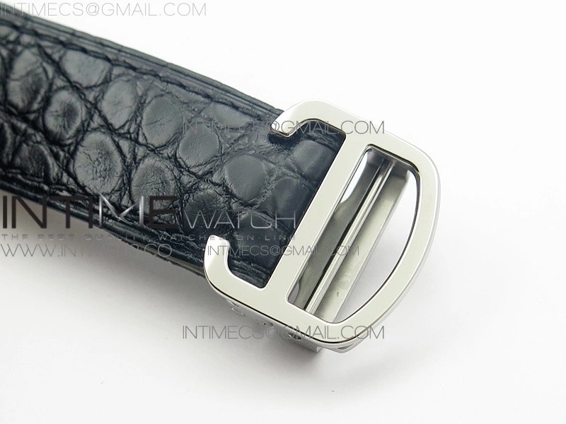 Ronde Solo de Cartier 36mm K11 SS Dia 1:1 Best Edition White Dial on Black croco leather strap Ronda Quartz